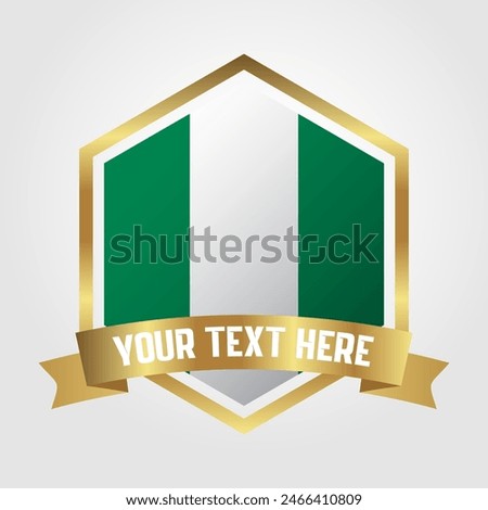 Golden Luxury Nigeria Label Vector Illustration