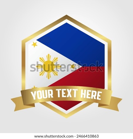 Golden Luxury Philippines Label Vector Illustration