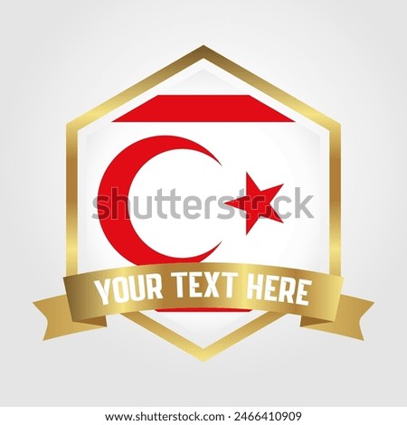 Golden Luxury Northern Cyprus Label Vector Illustration