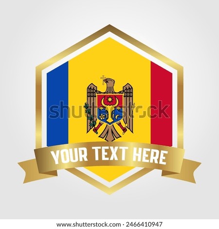 Golden Luxury Moldova Label Vector Illustration