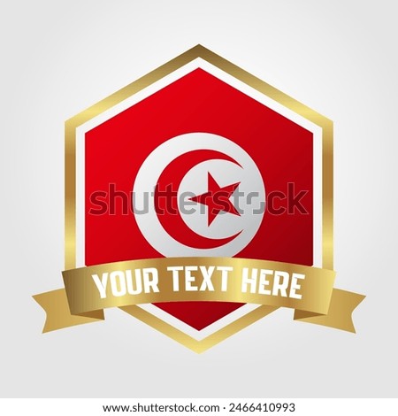 Golden Luxury Tunisia Label Vector Illustration