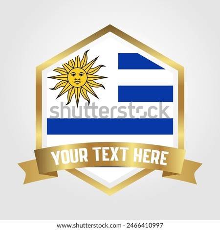 Golden Luxury Uruguay Label Vector Illustration