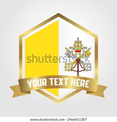 Golden Luxury Vatican Label Vector Illustration