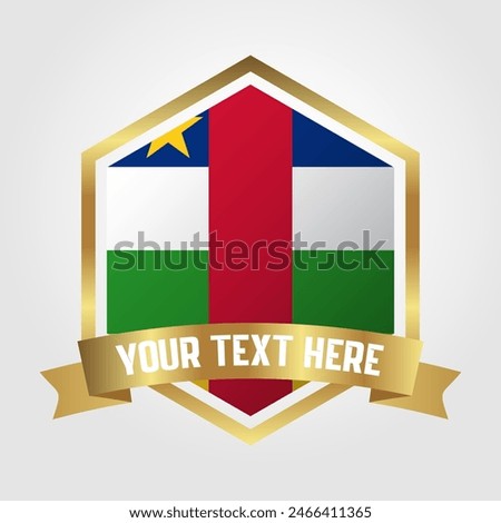 Golden Luxury Central African Republic Label Vector Illustration