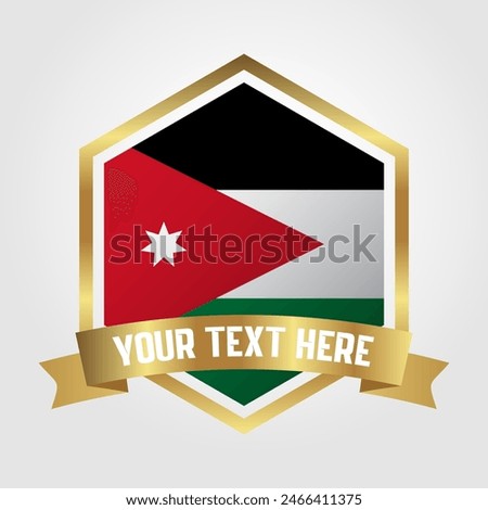 Golden Luxury Jordan Label Vector Illustration