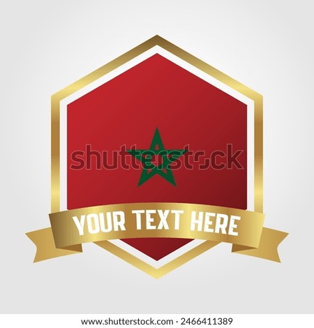 Golden Luxury Morocco Label Vector Illustration