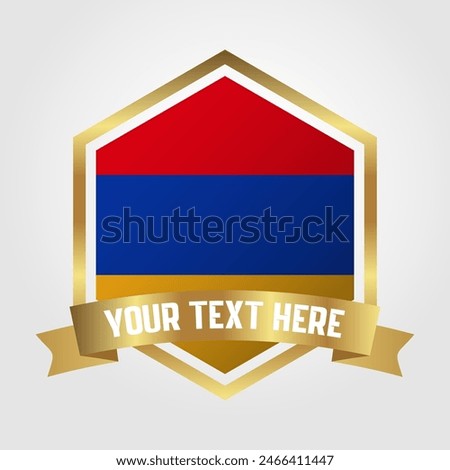 Golden Luxury Armenia Label Vector Illustration