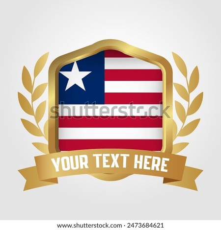 Golden Luxury Liberia Badge Design