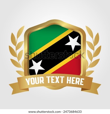 Golden Luxury Saint kitts and Nevis Badge Design