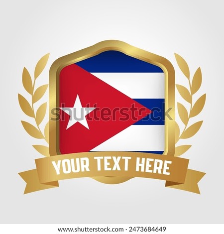 Golden Luxury Cuba Badge Design