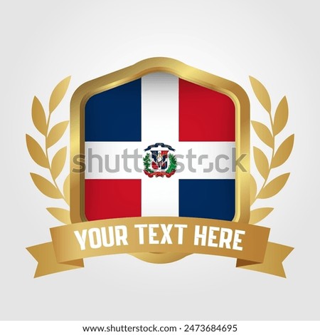 Golden Luxury Dominican Republic Badge Design