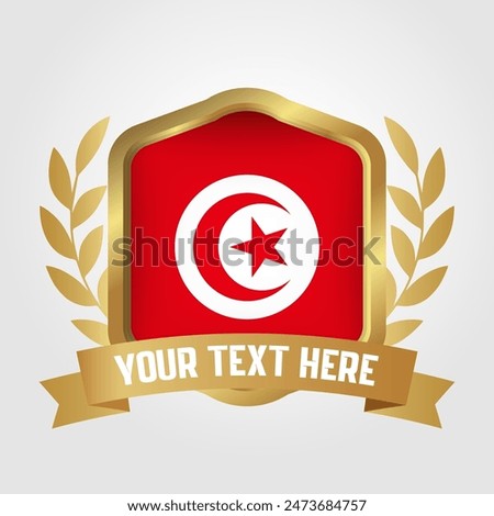 Golden Luxury Tunisia Badge Design