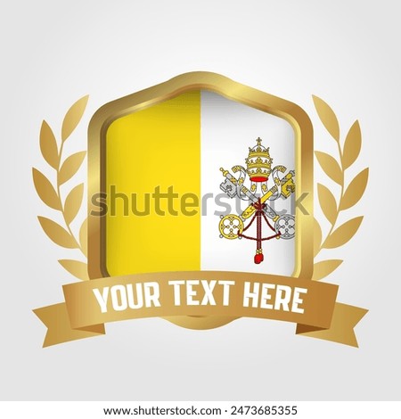 Golden Luxury Vatican Badge Design