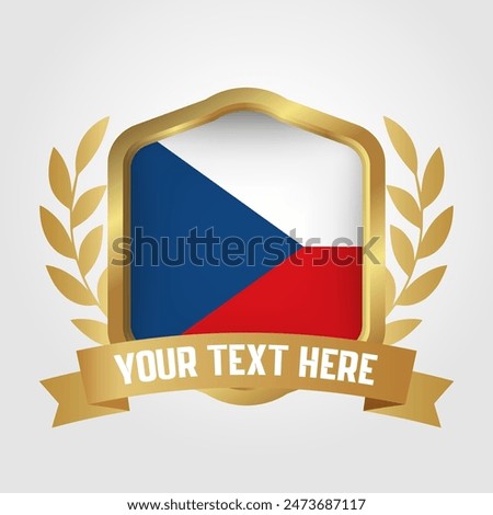 Golden Luxury Czech Republic Badge Design