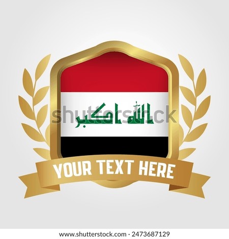 Golden Luxury Iraq Badge Design