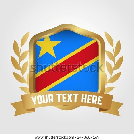 Golden Luxury Democratic Republic of the Congo Badge Design