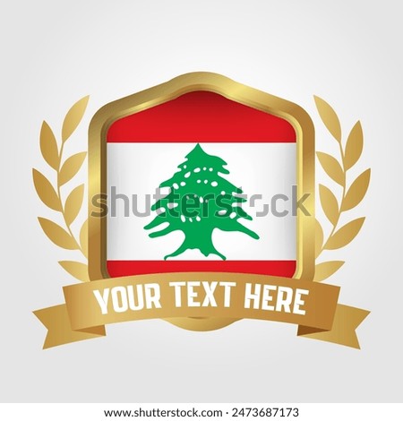 Golden Luxury Lebanon Badge Design