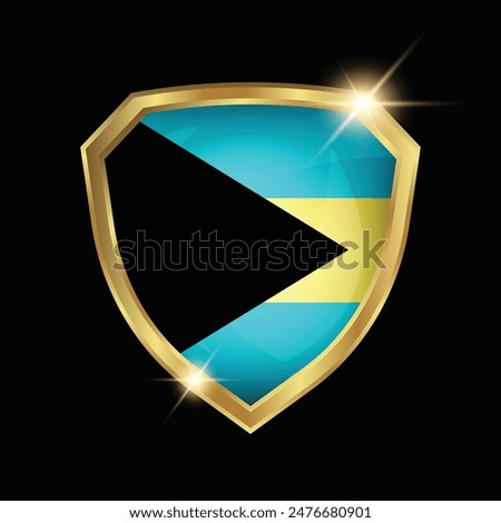 Bahamas Flag Golden Shield Logo