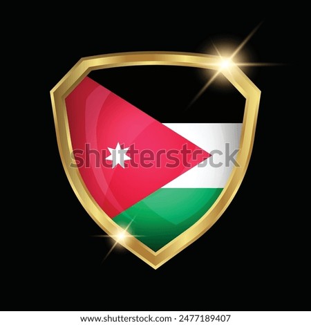 Jordan Flag Golden Shield Logo