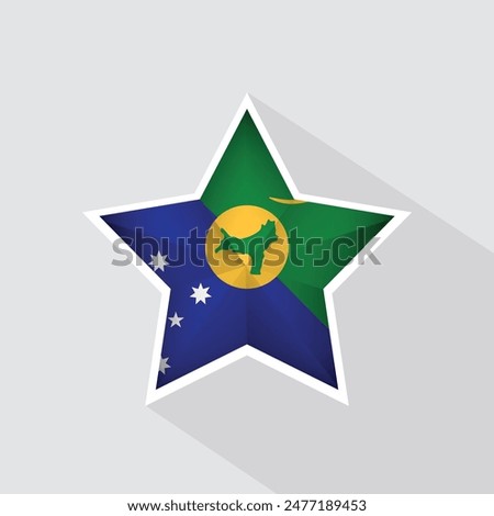 Christmas Island Flag Star Shape Icon