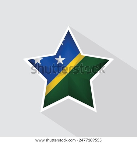 Solomon Islands Flag Star Shape Icon