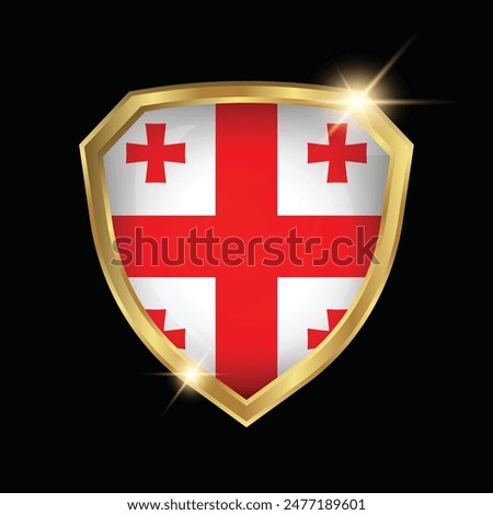 Georgia Flag Golden Shield Logo