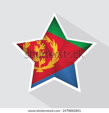 Eritrea Flag Star Shape Icon