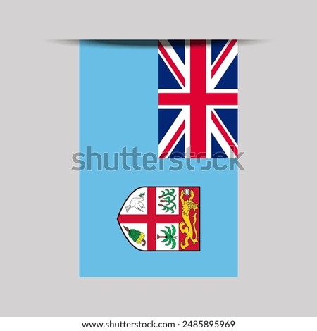 Fiji Banner Flag Vector Illustration