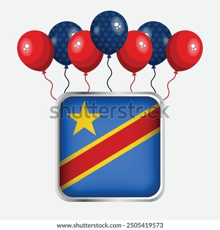 Democratic Republic of the Congo Flag Independence Day Celebration