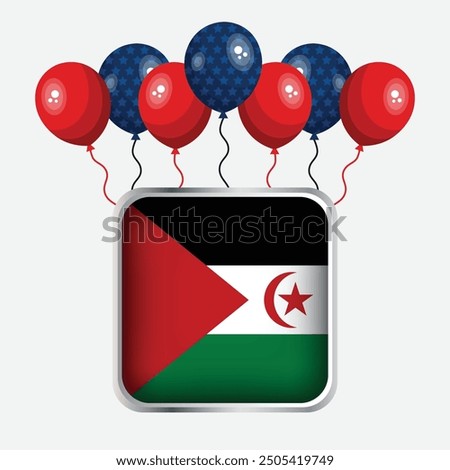 Western Sahara Flag Independence Day Celebration