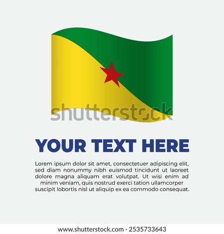 French Guiana Flag Banner Background Template