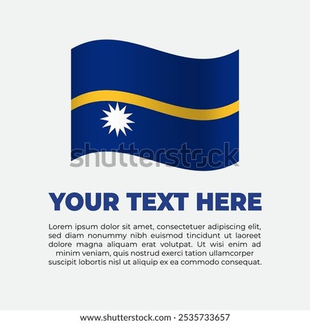 Nauru Flag Banner Background Template