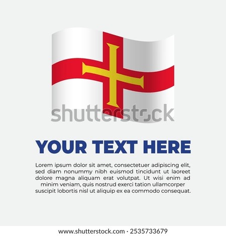 Guernsey Flag Banner Background Template