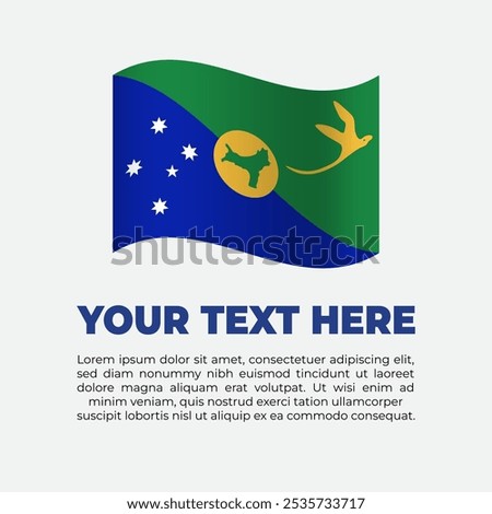 Christmas Island Flag Banner Background Template