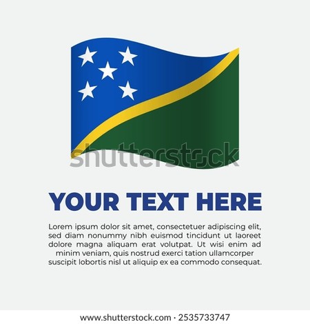 Solomon Islands Flag Banner Background Template