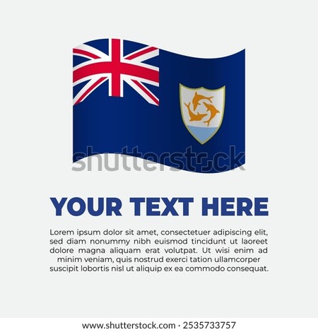 Anguilla Flag Banner Background Template