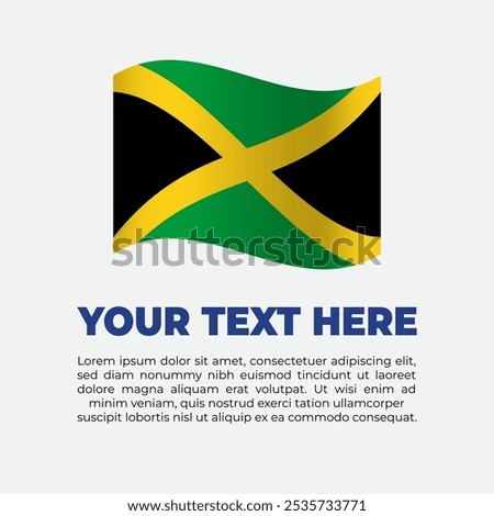 Jamaica Flag Banner Background Template