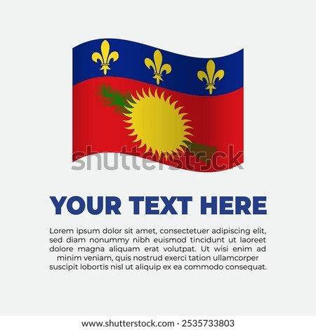 Guadeloupe Flag Banner Background Template