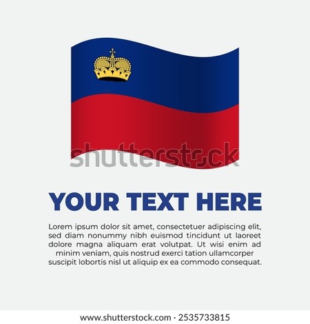 Liechtenstein Flag Banner Background Template