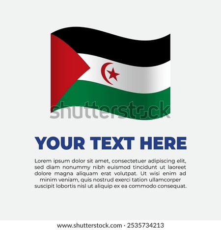 Western Sahara Flag Banner Background Template