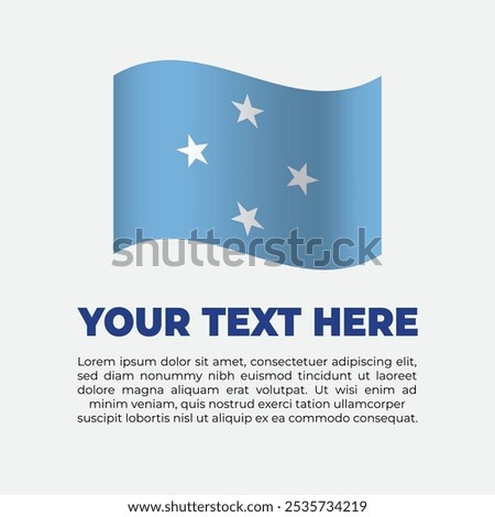 Micronesia Flag Banner Background Template