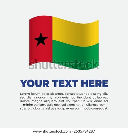 Guinea Bissau Flag Banner Background Template