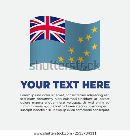 Tuvalu Flag Banner Background Template