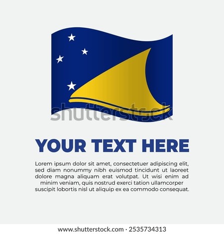 Tokelau Flag Banner Background Template