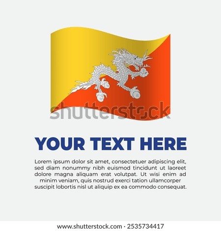 Bhutan Flag Banner Background Template