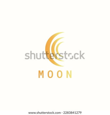 Three thin crescent moon logo.