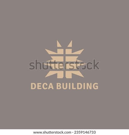 Logo of a building in the form of a decagram.