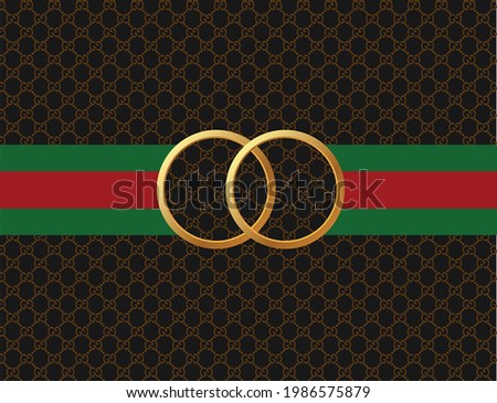 ring gold on texture background vector template