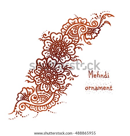 royalty free vector ethnic mehndi pattern template 324686063