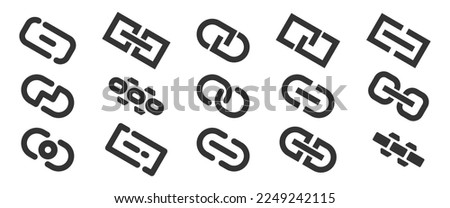 URL link icon set. Internet url symbol collection. Vector isolated illustration.
